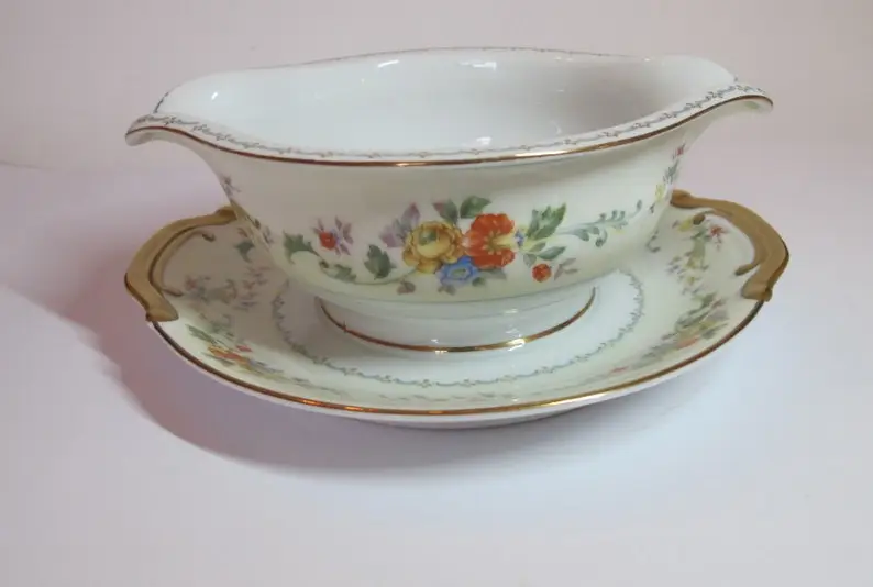 Meito China, set of serving dishes, occupied Japan, between 1945 and 1952