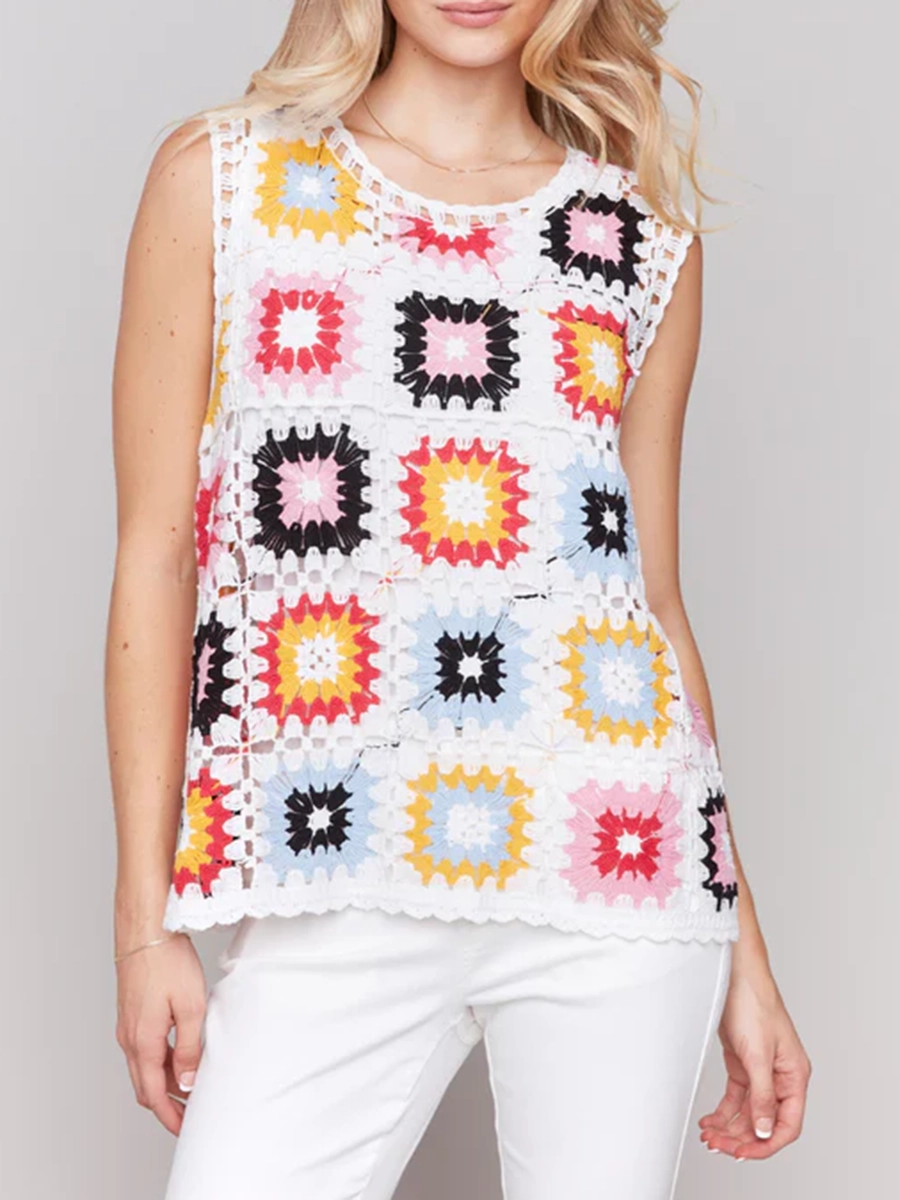 Three Dimensional Cut Sleeveless Design Vest