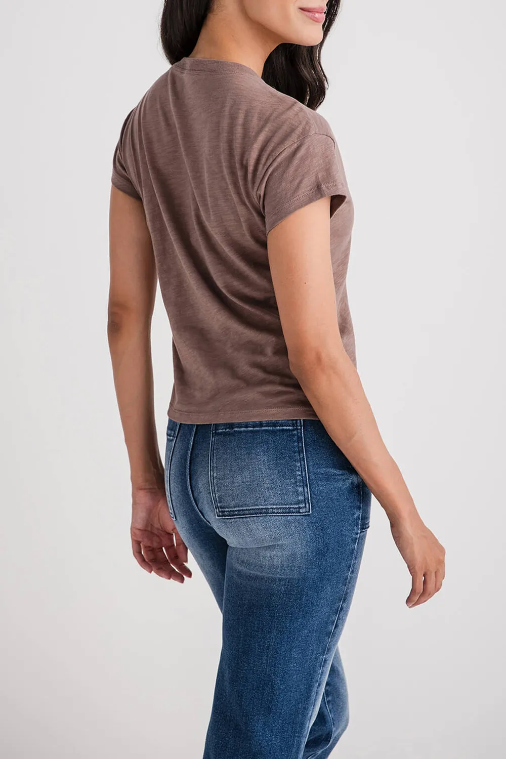 Z Supply Modern Slub Tee - deep taupe