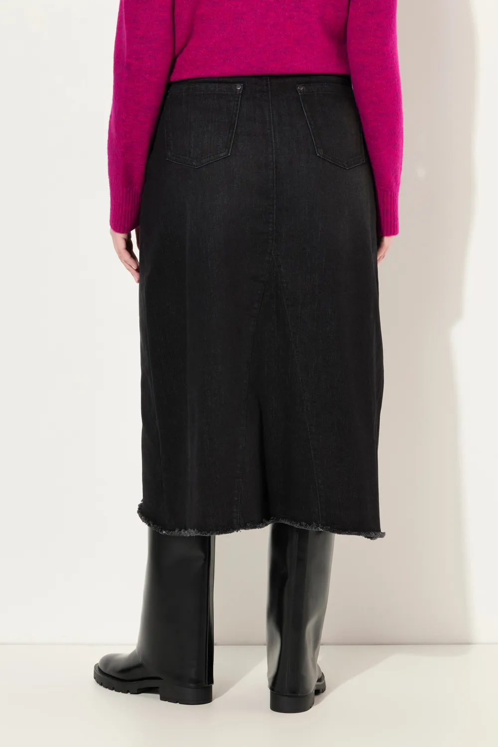 Five Pocket Rolled Hem Skirt
