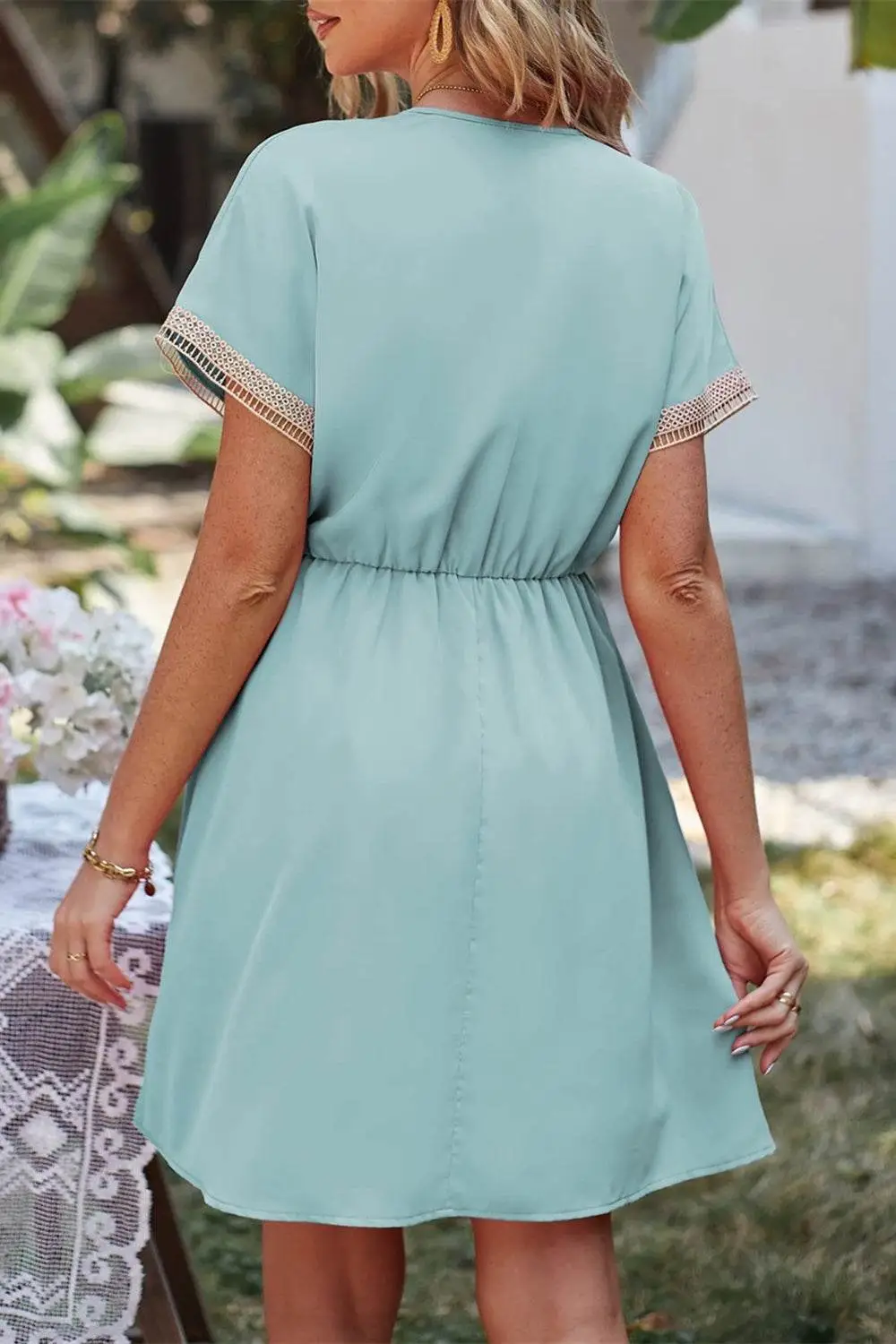 Tassel V Neck Mini Dress