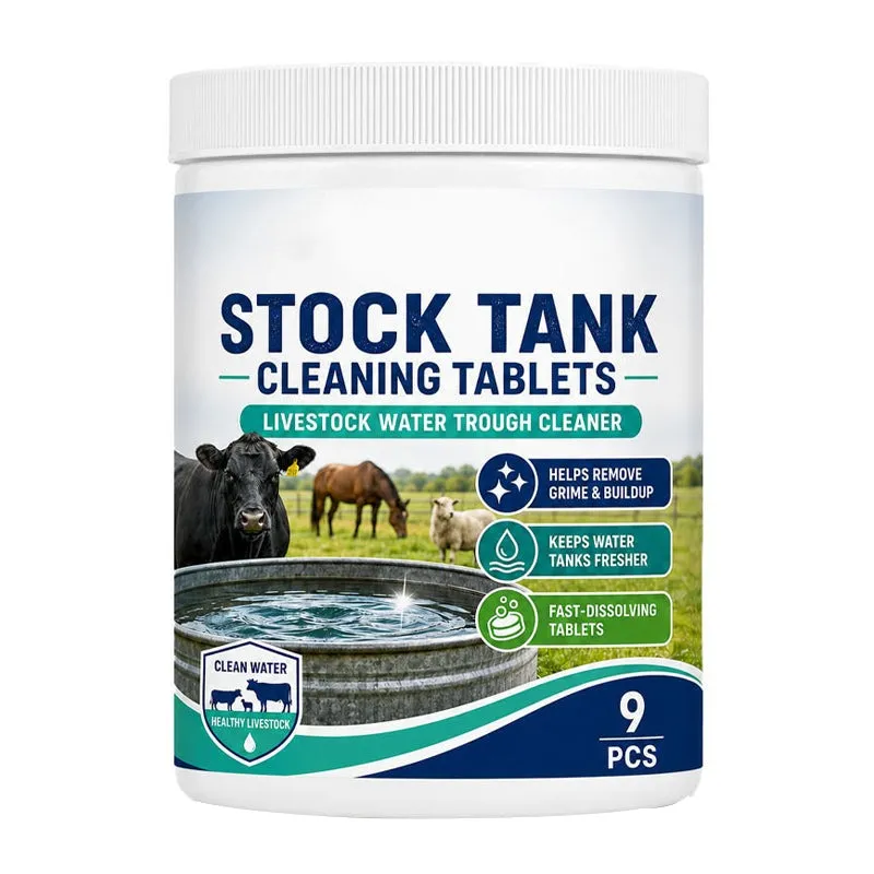 Livestock drinking water storage tank cleaning sheet