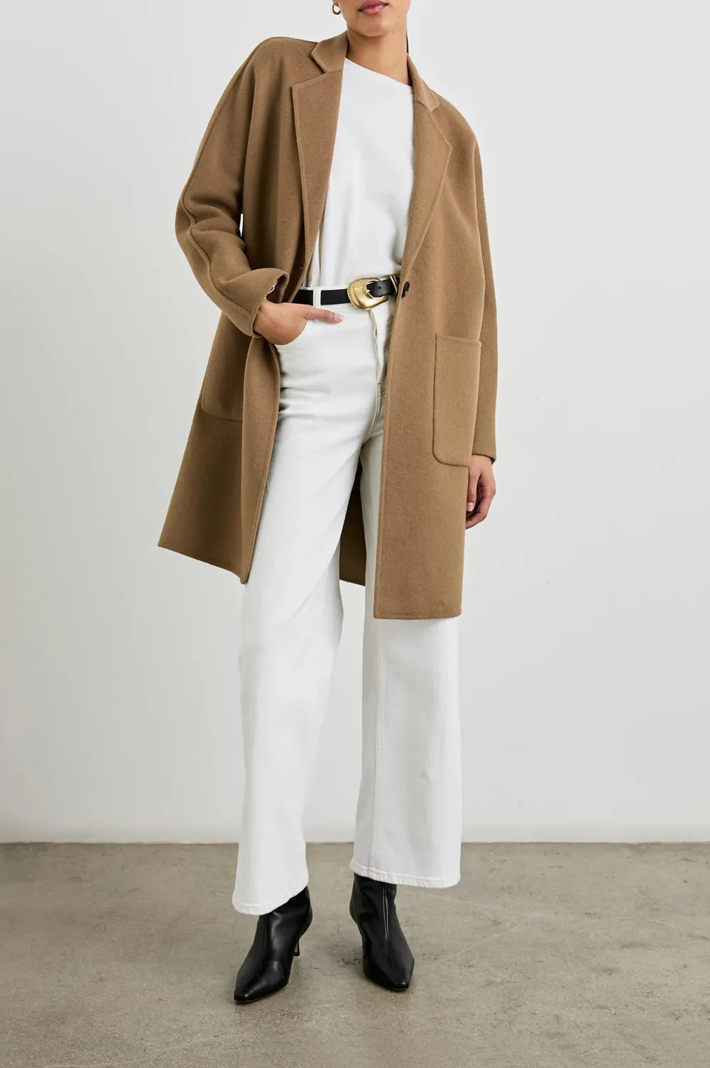 Beige Simple And Warm Women's Coat