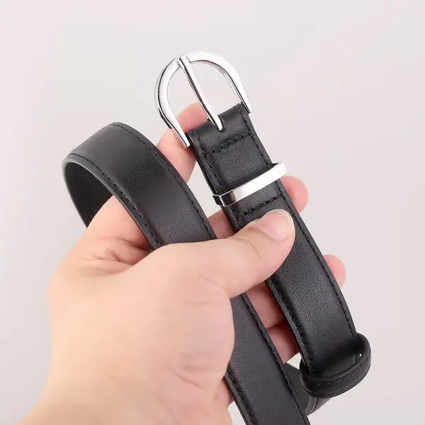 Minimal Buckle Leather Belt