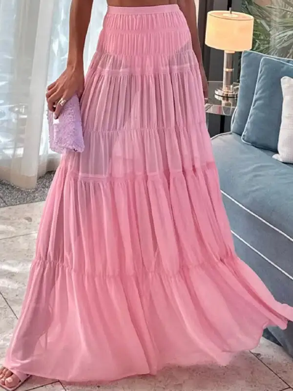 Softline Pleated See Skirt