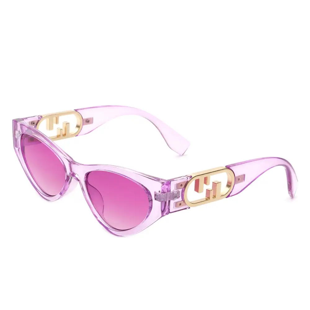 Textured Cat Eye Frame Sunglasses
