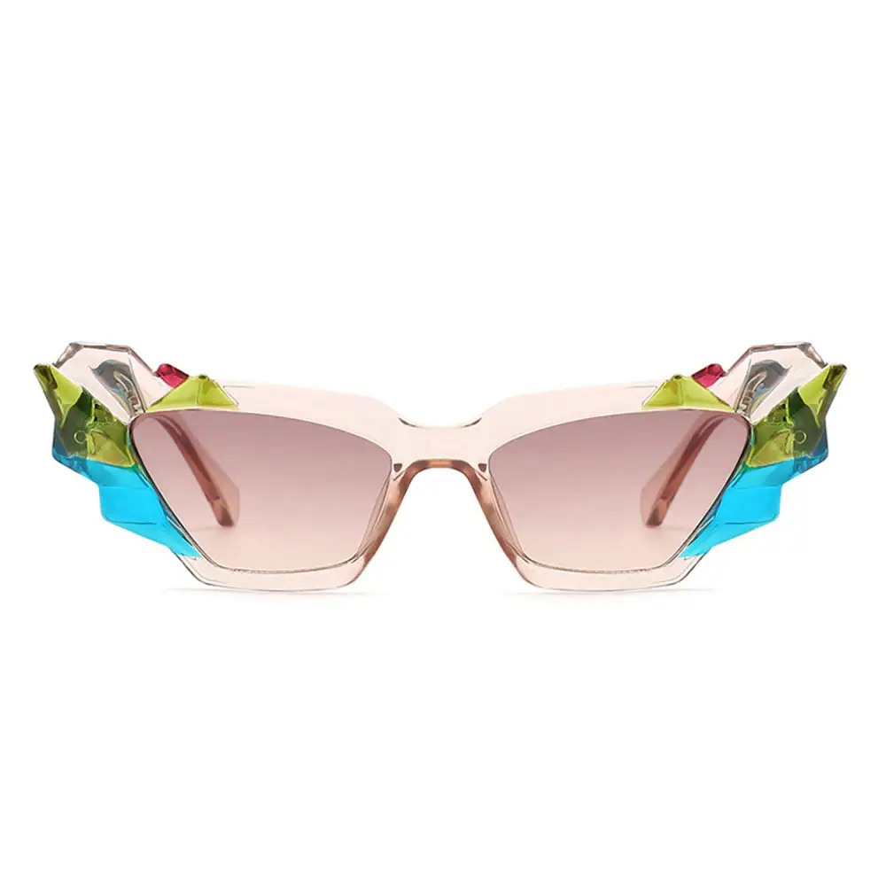 Geometric Irregular Cat-Eye Sunglasses