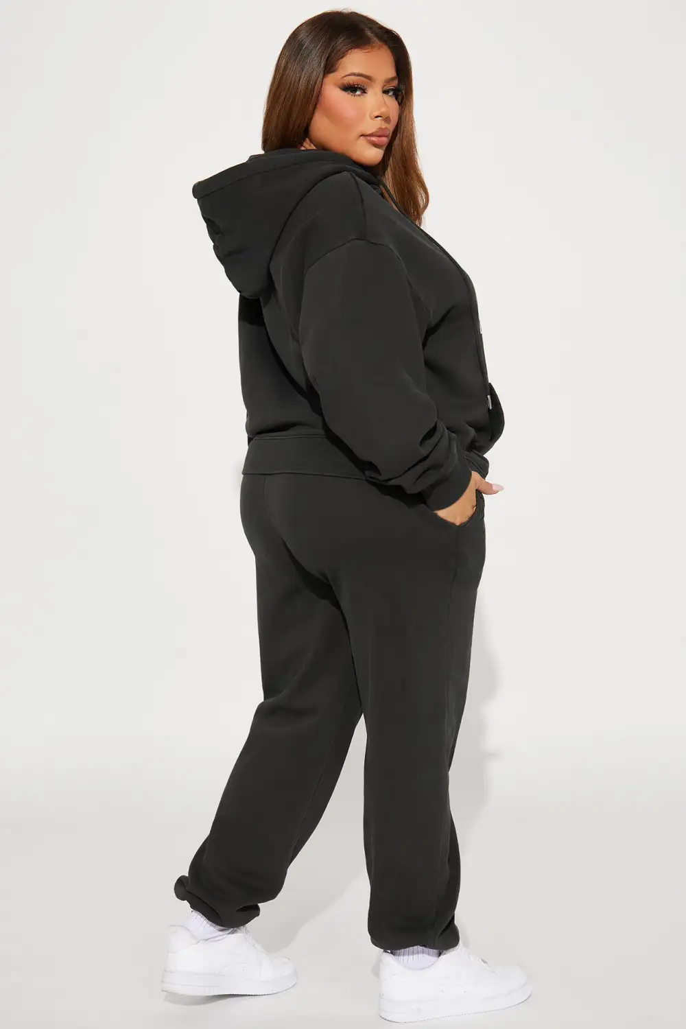 City Of Dreams Washed Jogger Set - Black