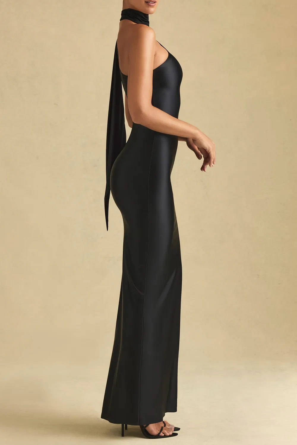 Luxurious Satin Long Minimalist Dress