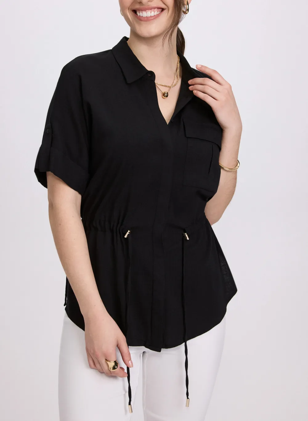 Versatile Casual Shirt In Safari Green