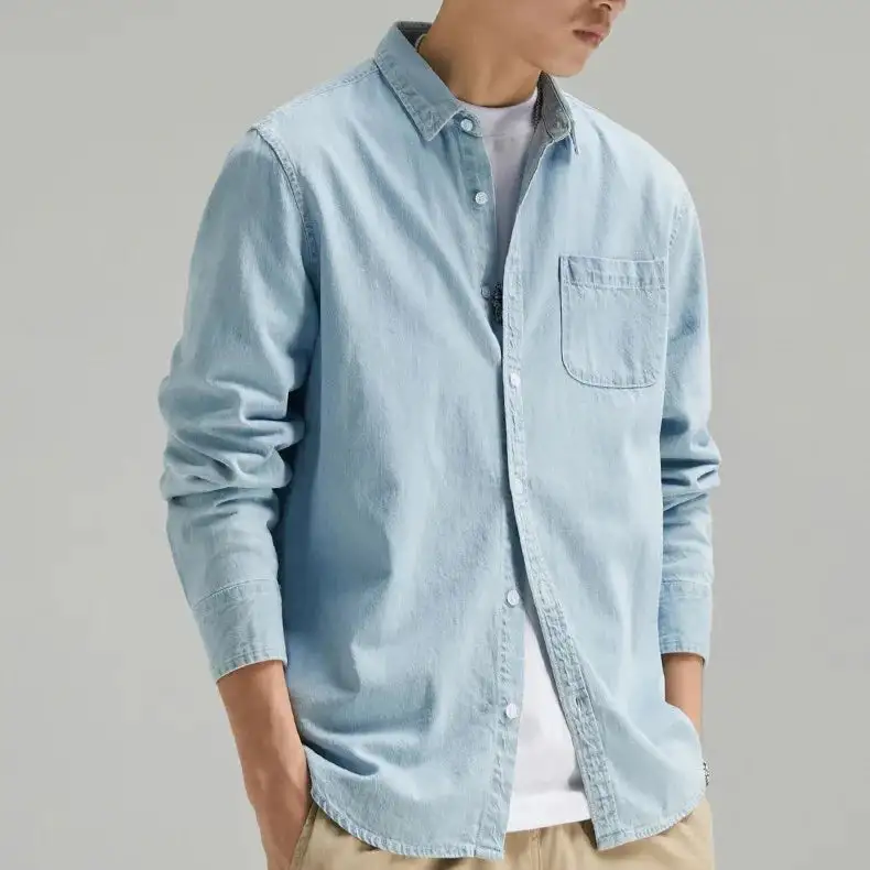 Washed Denim Western Shirt