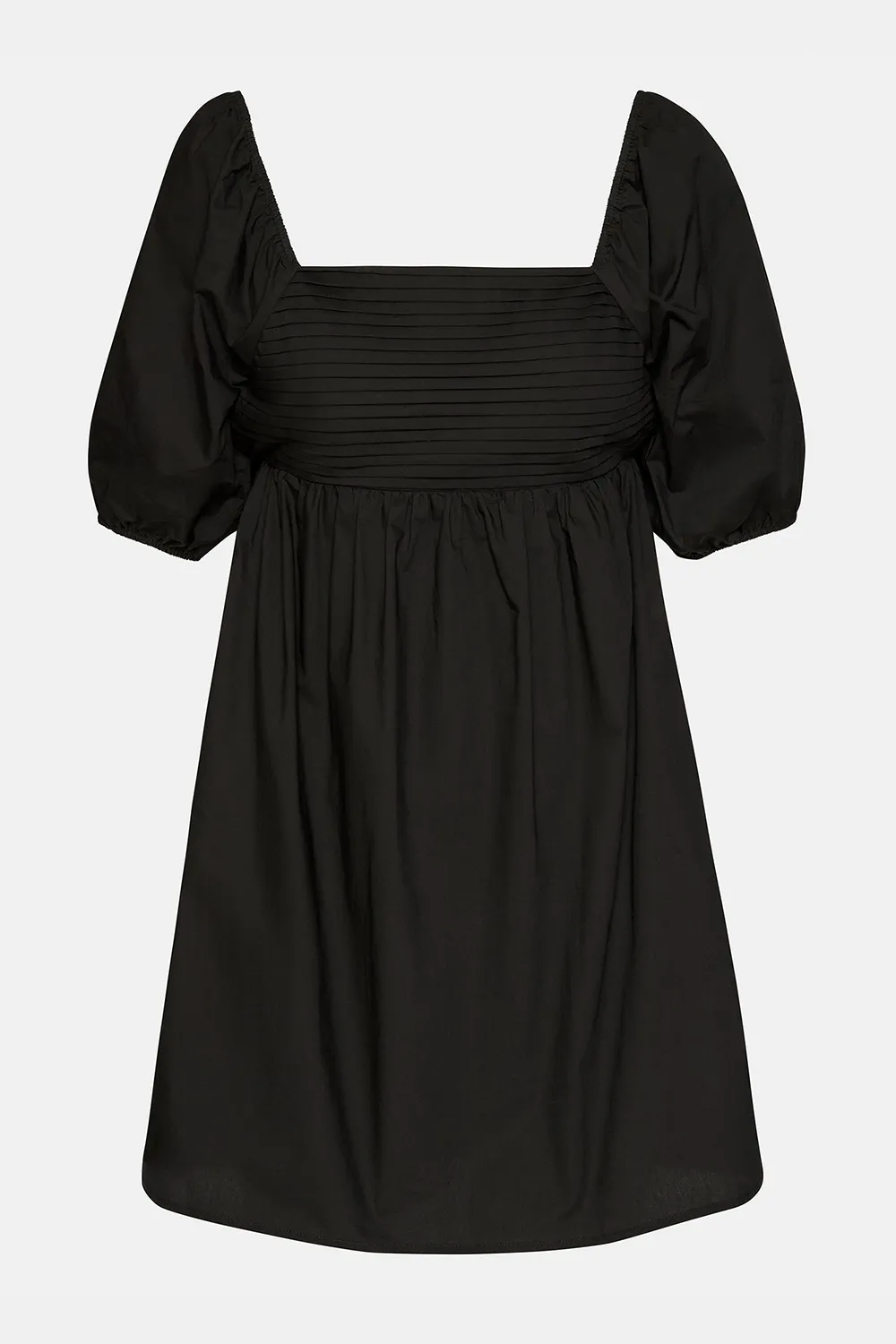 Square Collar Dress Beige