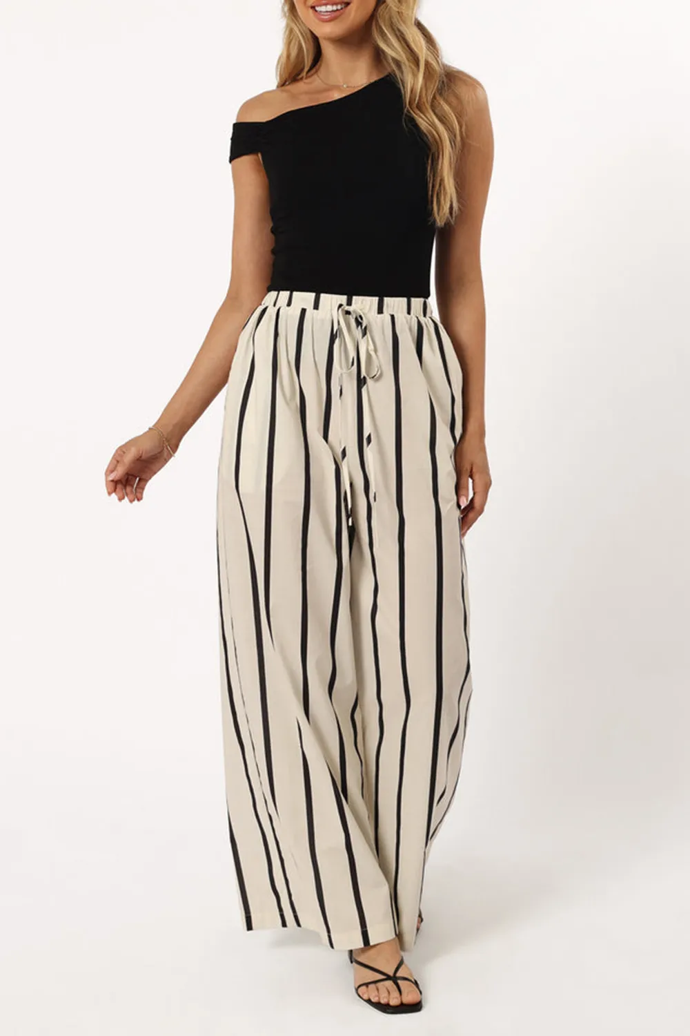 SILVIA PANT - CREAM STRIPE