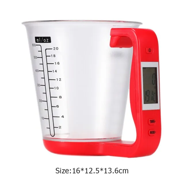 (Store Closing Sale) New Electronic Measuring Cup Kitchen Food Water Scales Digital Beaker Measurement Cups Digital Weigh Temperature Measuring Cups