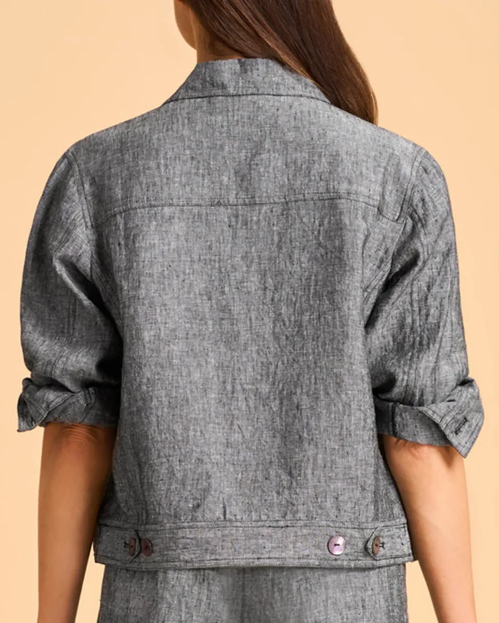 Timeless Linen Jacket - Charcoal