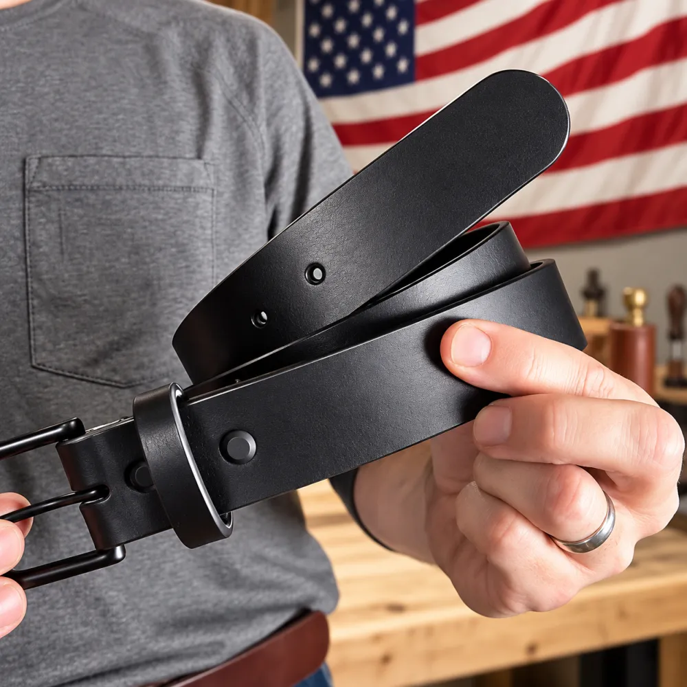 100% Handmade Full-Grain Buffalo Leather Belt – Built to Last
