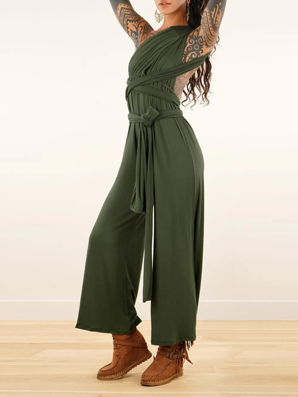 Cross Halter Jumpsuit