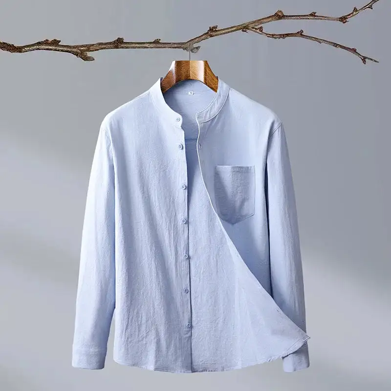 Linen Collar Button Shirt