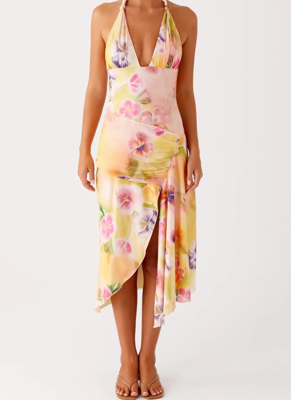 Meadow Print Midi Dress