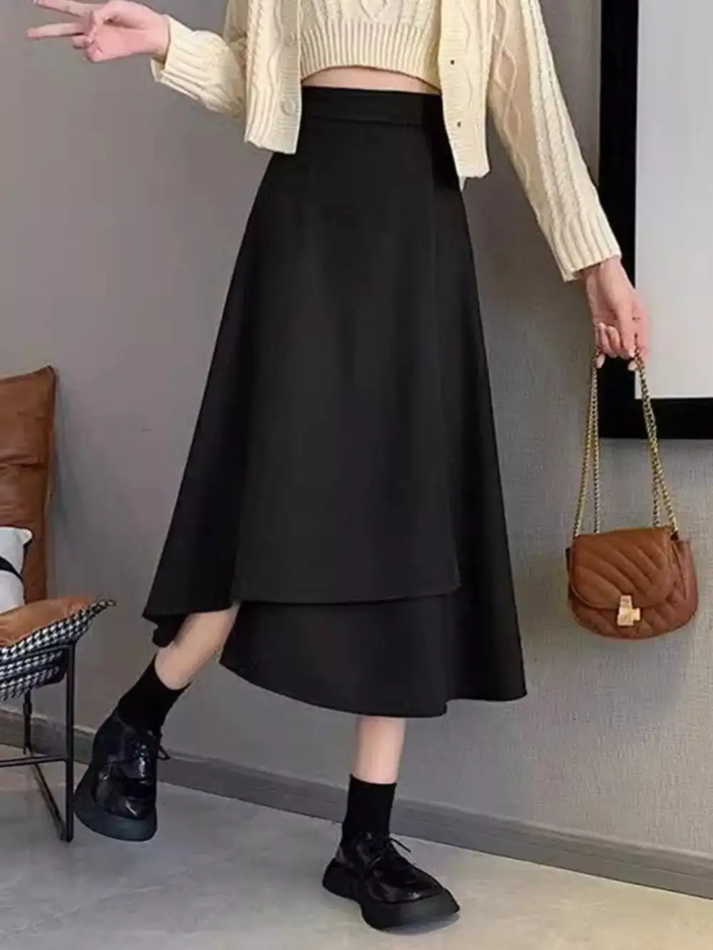 Asymmetrical Hem Skirt