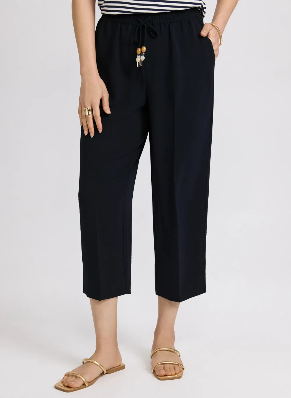 Drawstring Straight-Leg Pants