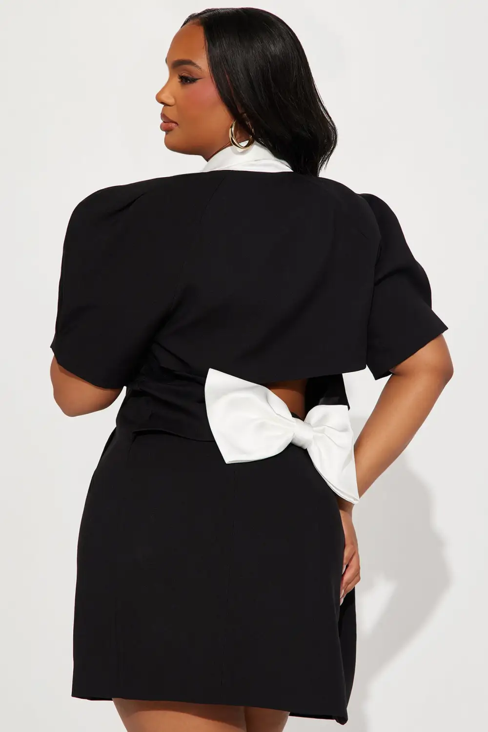 Audrey Blazer Mini Dress - Black
