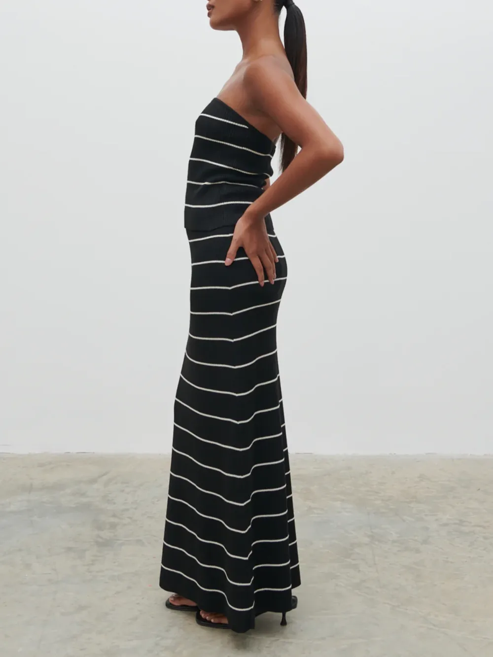 Stripe Knit Skirt