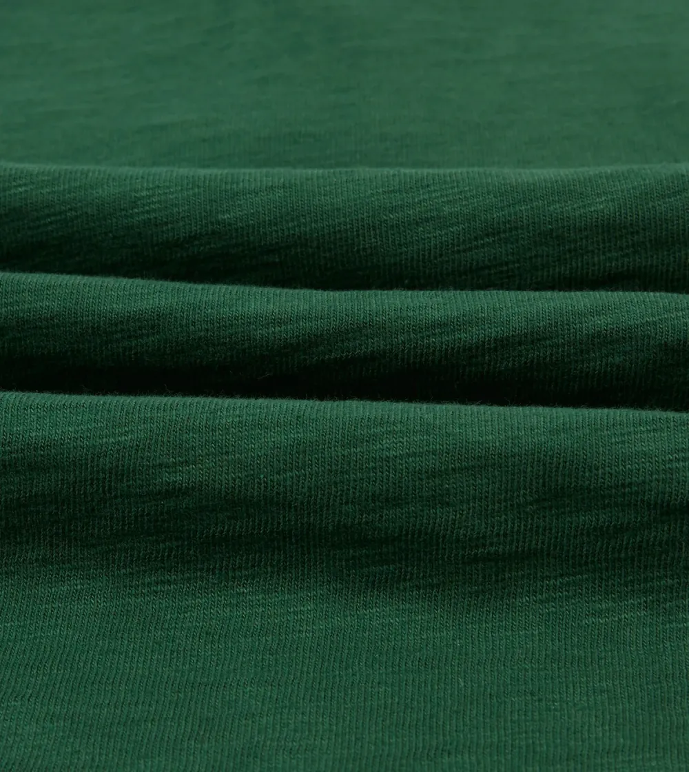 Green And Ecru Chevron Flamé Cotton Rugby Shirt Plain