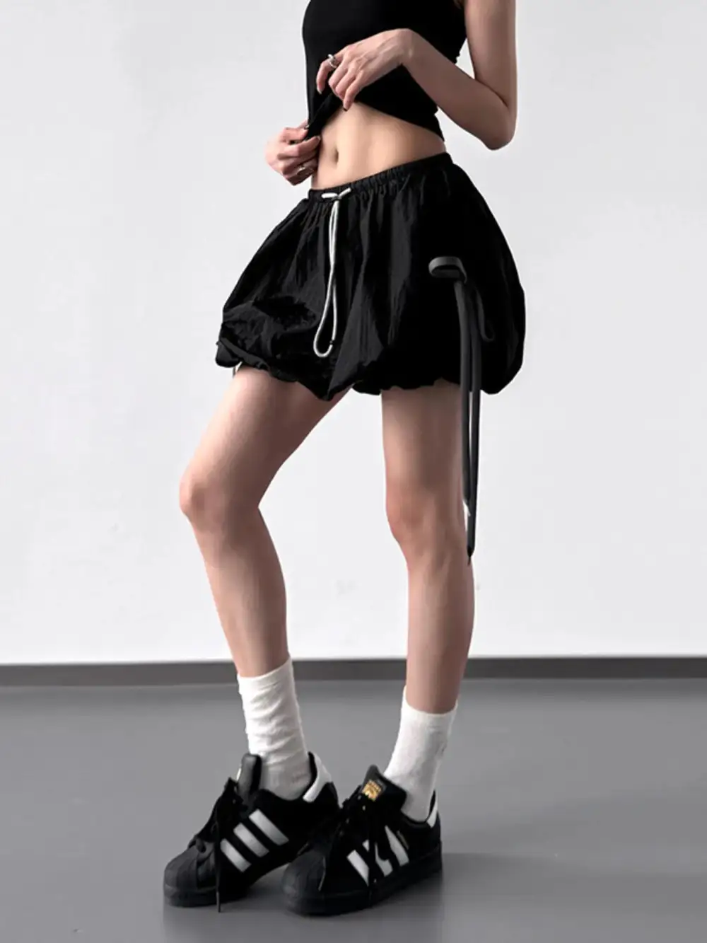 Bubble Drawstring Casual Shorts