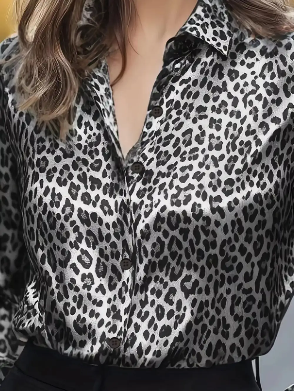 Graceful Leopard Button Up Button Up Shirt