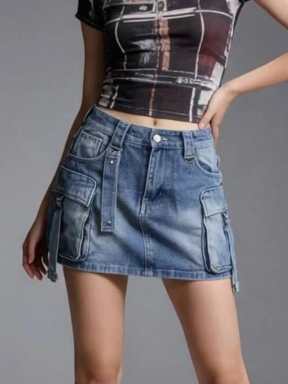 Denim Washed Skirt