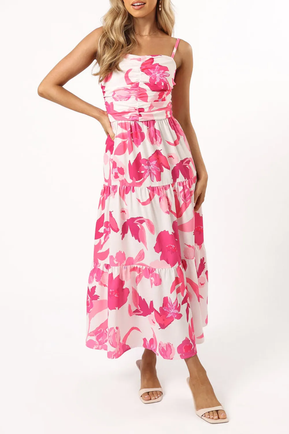 MONIKA MAXI DRESS - PINK FLORAL