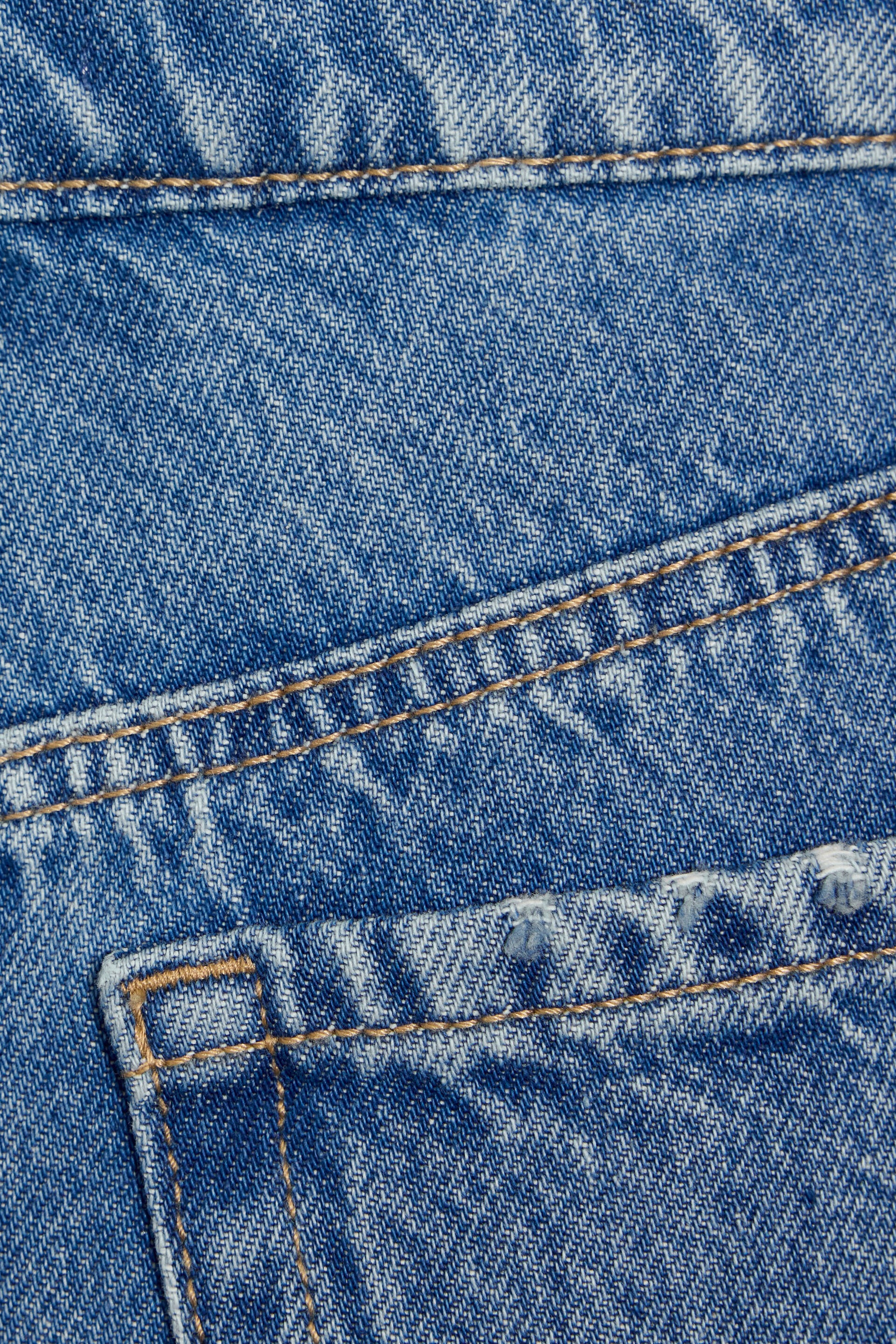 Dark Blue Cuffs Denim Shorts
