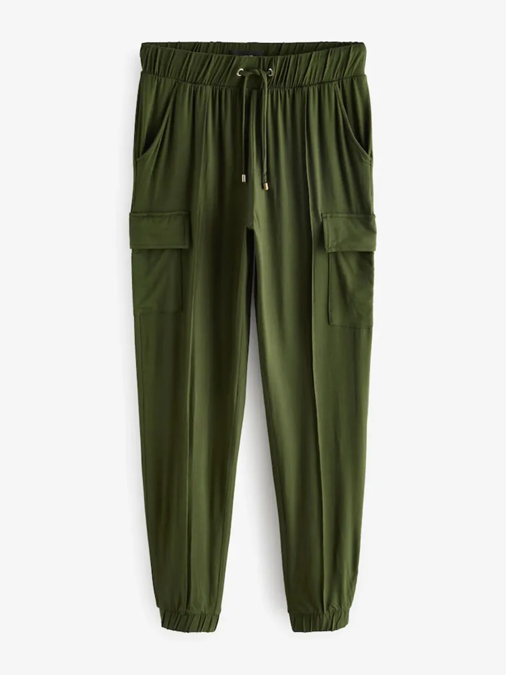 Solid Color Tapered Leg Workout Pants