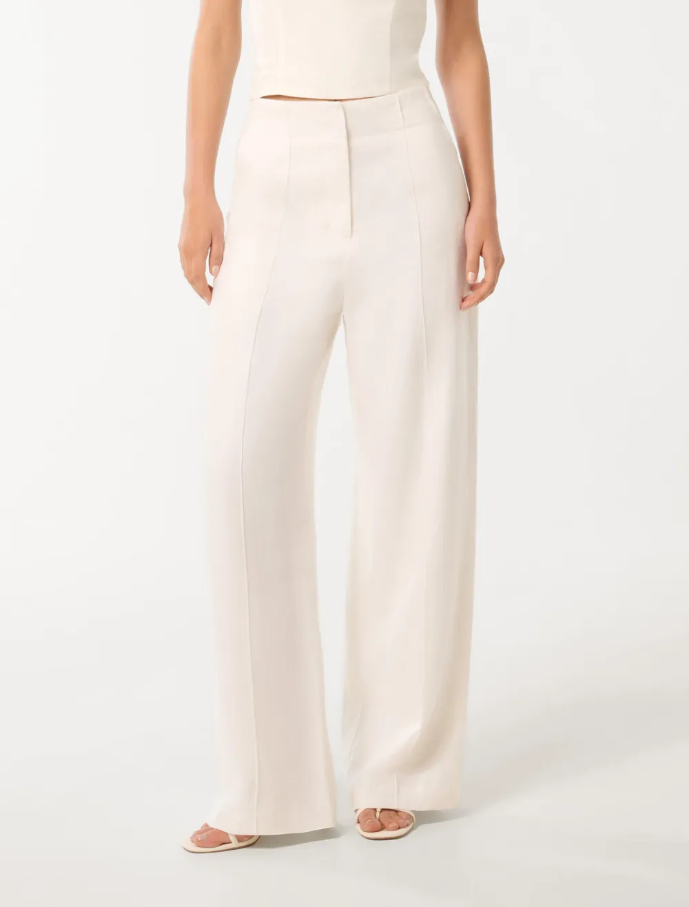 Linen Wide-Leg Pants