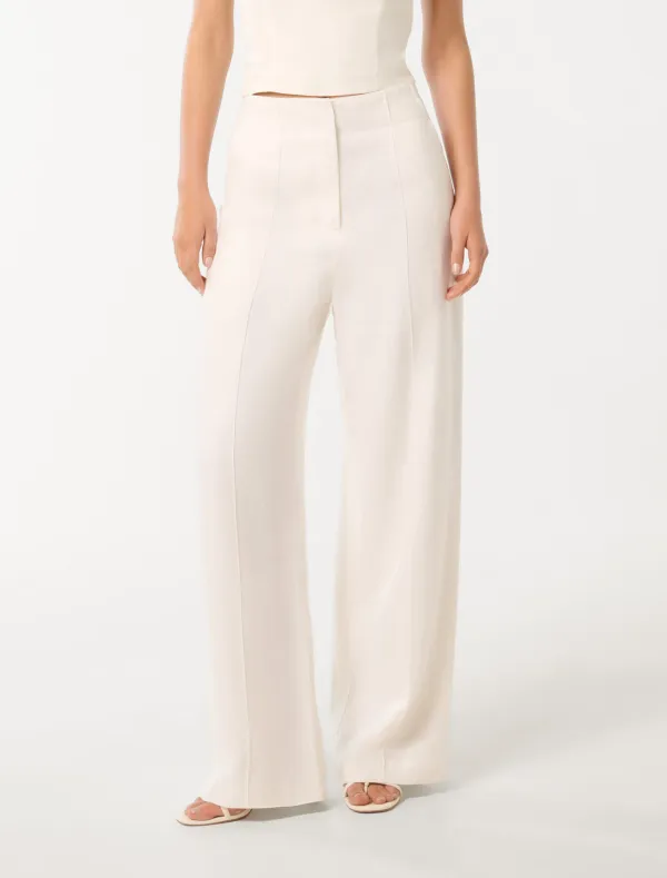 Linen Wide-Leg Pants