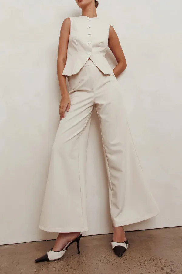 Simple And Versatile Loose Flared Women's Trousers