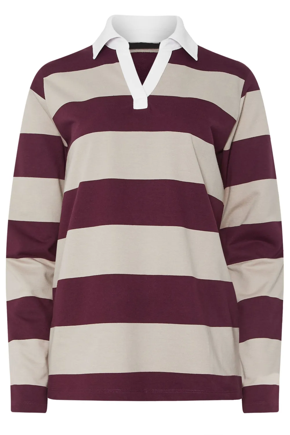 Striped V-Neck Sweatshirt