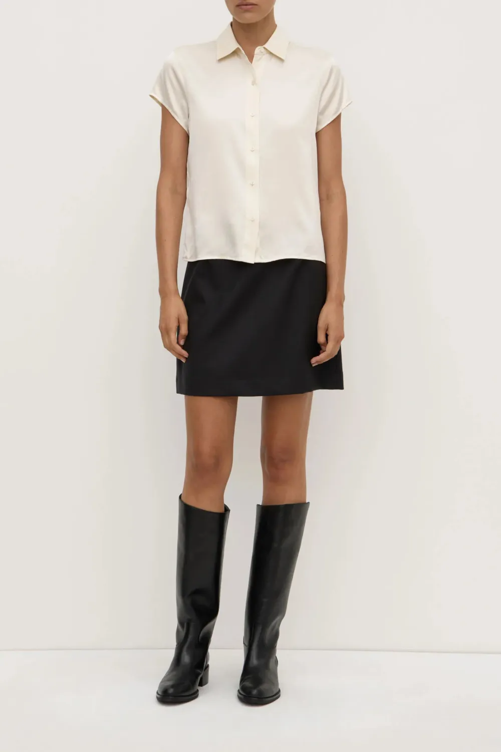 Women's Silk Short Sleeved Shirt
