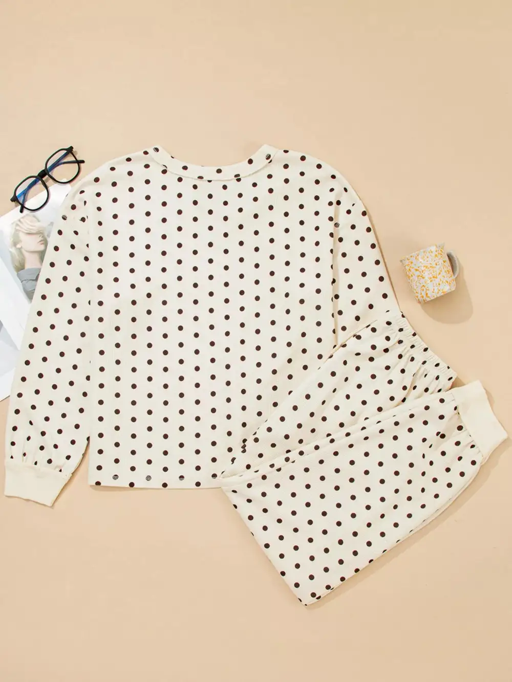 Drawstring Polka Jumpsuit