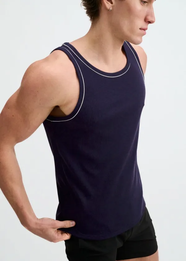 Sport Ribbed Stretch Tank Top