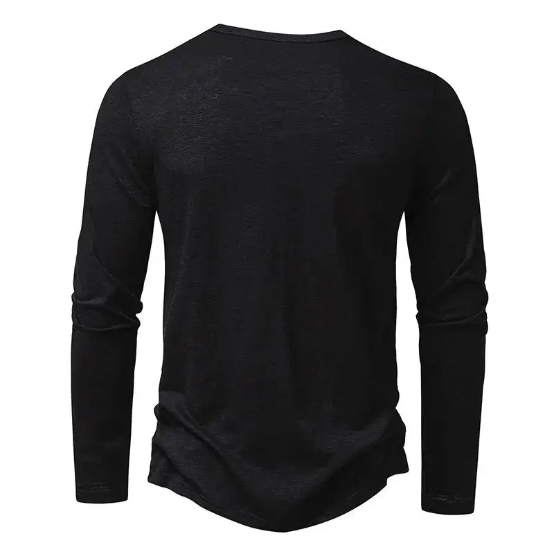 Slub Cotton Henley Shirt
