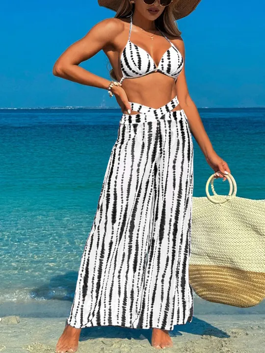 Flowing Pants Bikini Set