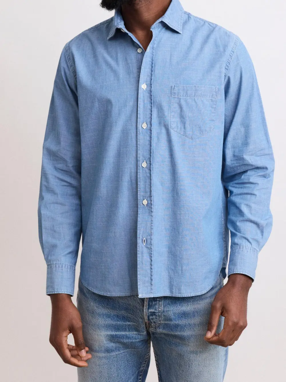 Casual Soft And Comfortable Indigo Blue Shirt