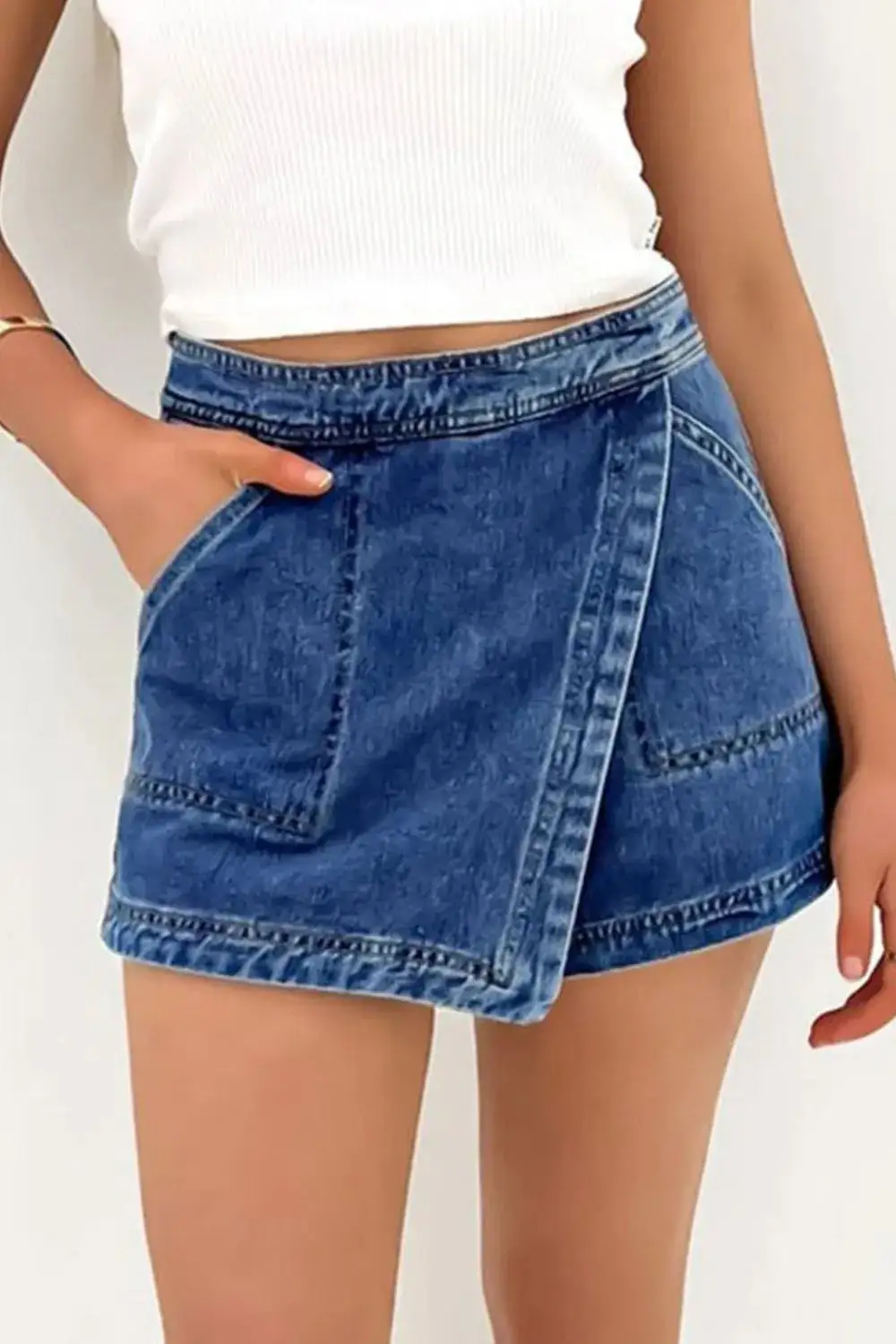 Denim Pocket Skort