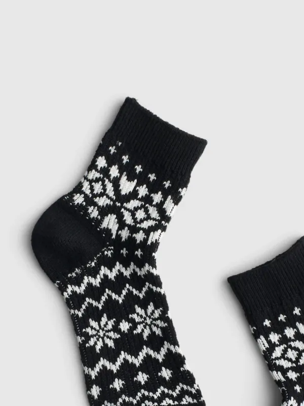 Snowflake Pattern Socks