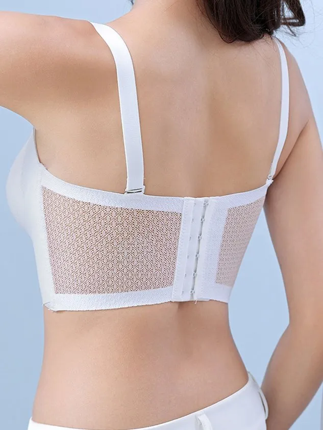 Gathering Chest Wrapping Thin Back Anti slip Bra