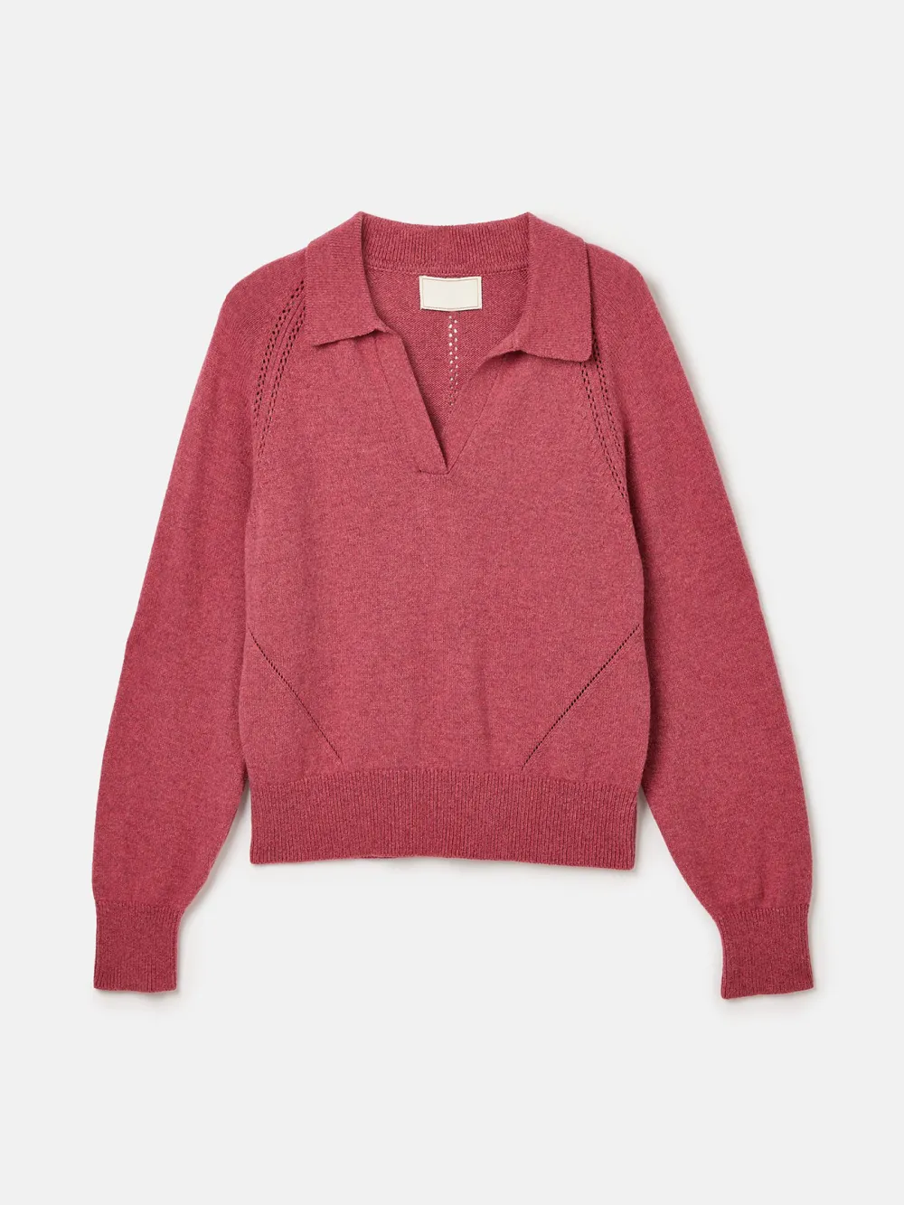 V Neck Stripe Jumper with Collar
