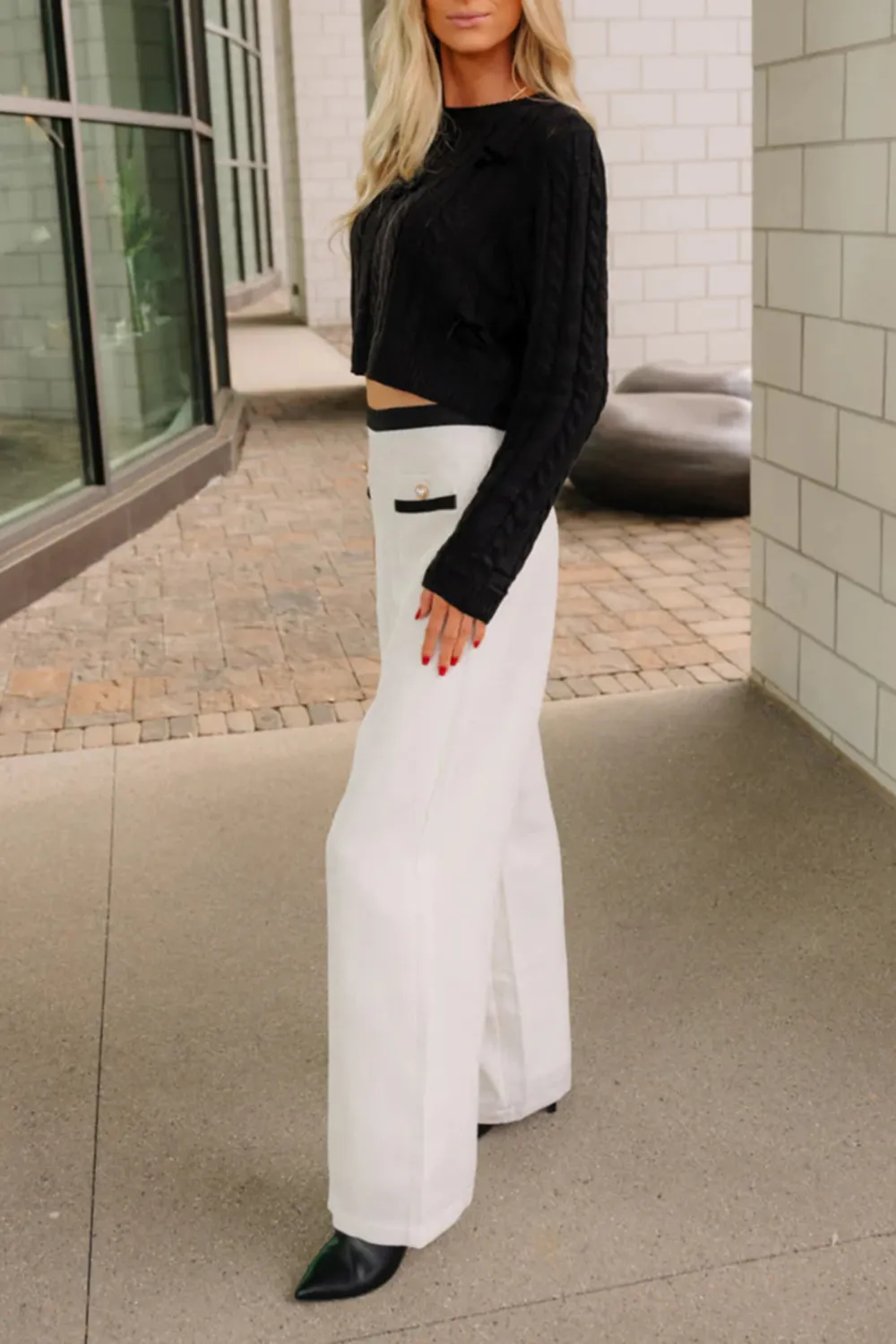 Long Sleeve Cropped Sweater