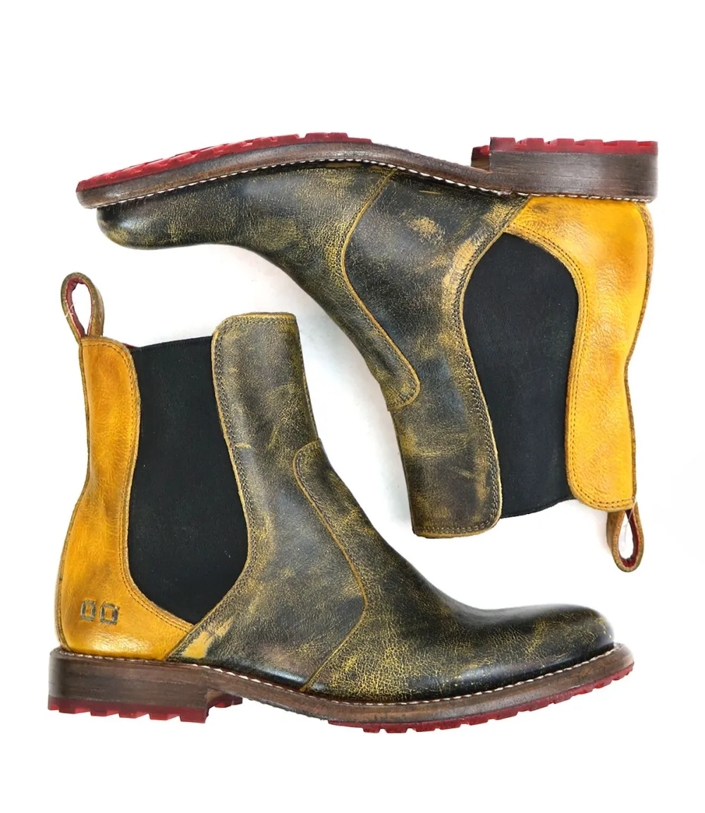 Slip-On Distressed Chelsea Boots